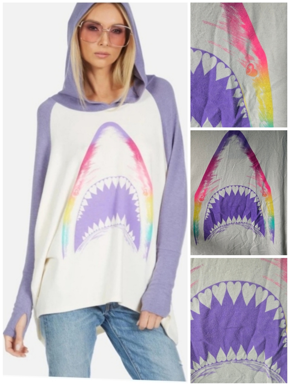 Lauren Moshi Heart Shark Wilma "hoodie"